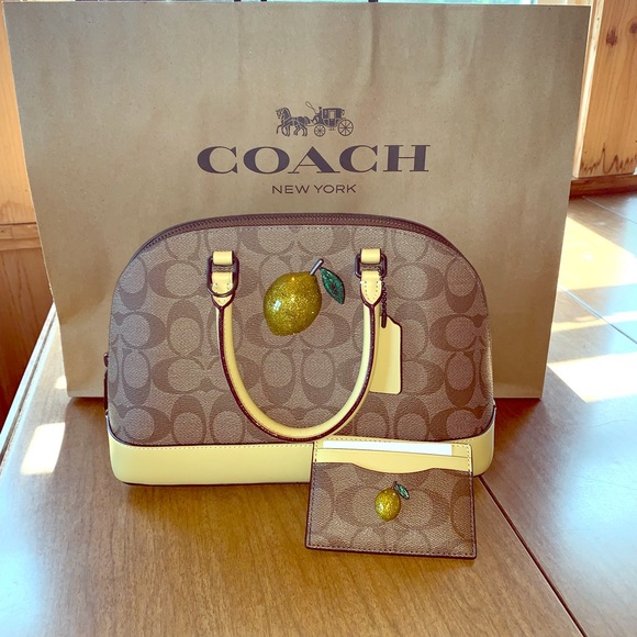 Coach Handbags - Coach lemon purse with matching card case NWT